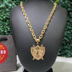 CORRENTE CADEADO + PINGENTE FÉ