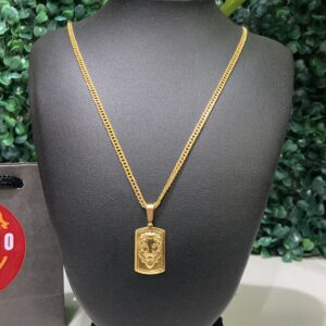 CORRENTE GRUMETE + PINGENTE LEÃO