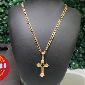 CORRENTE 3X1 + PINGENTE CRUZ