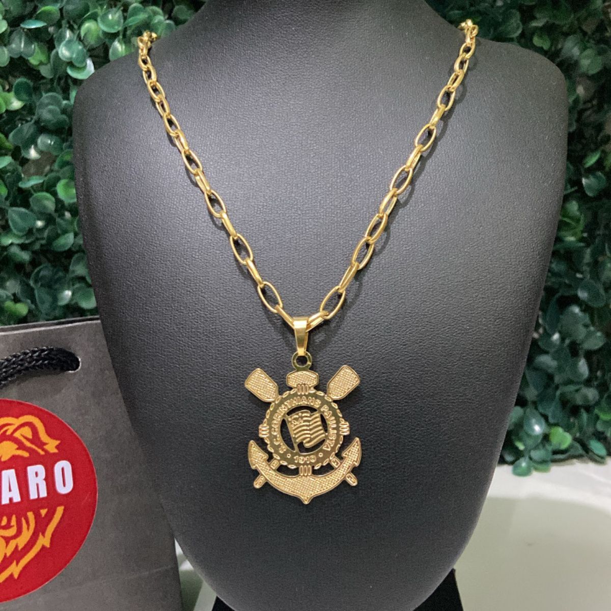 CORRENTE BOLEAL + PINGENTE CORINTHIANS