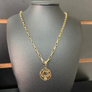 CORRENTE TIJOLINHO+P. MOEDA CHINESA